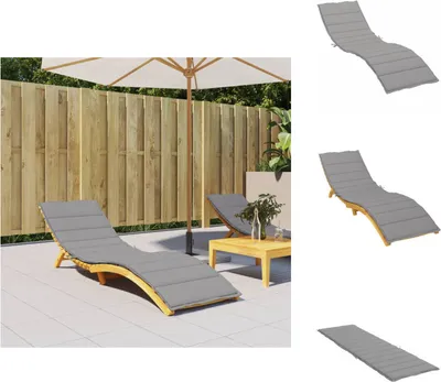 Zdjęcie produktu dla vidaXL Poduszka na leżak szara 200x60x3 cm tkanina Oxford - Poduszka do siedzenia