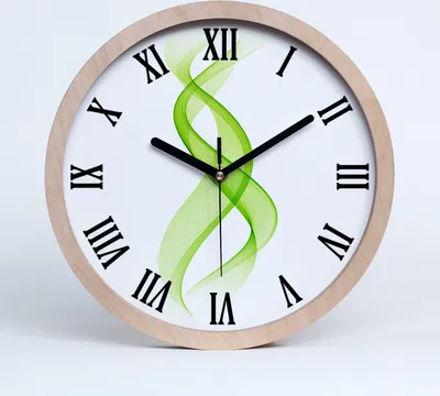 Produktbild von Holzuhr 30fi cm wanduhr - schwarze Spitzen - koloroweale