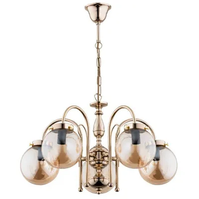 Immagine prodotto di Lampadario classico glamour dorato a 5 punti HERO 5xE14 10W ALF28275 Alfa