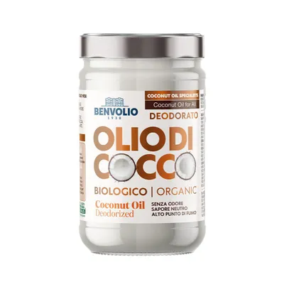 Immagine prodotto di Benvolio 1938 Olio di Cocco Deodorato Biologico Per Cucina e Corpo 950ml