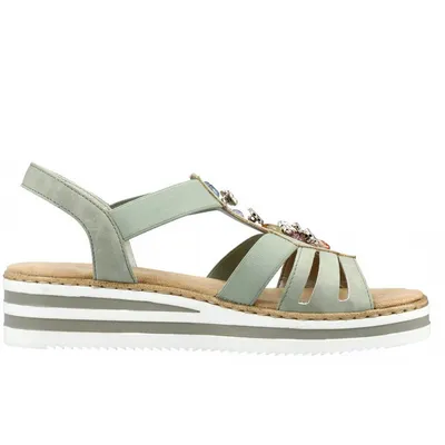 Produktbild von Rieker Komfort Sandalen V0245-52 Damen 362D5630323435 Türkis 40 EU