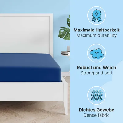 Etérea Jersey Spannbettlaken 100x200-120x200 Anthrazit - Microfaser Bis 25cm Steghöhe