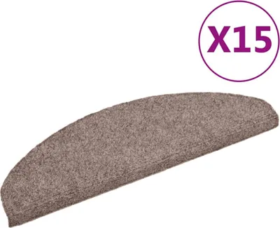 Obrázok produktu pre vidaXL Samolepiace podložky na kroky 15 ks 65x21x4 cm Svetlohnedé polkruhové veľké