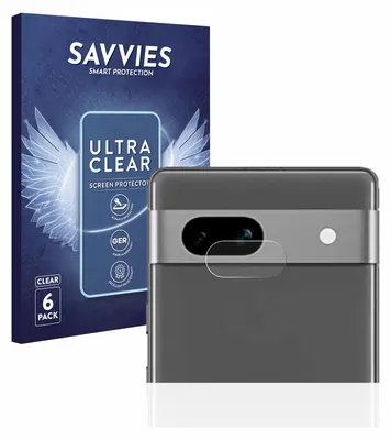 A product shot showing a phone camera lens protector and its packaging.
