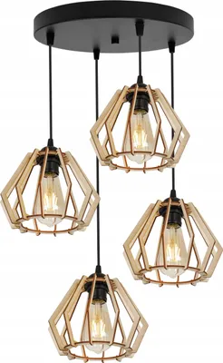 Produktbild von Moderne Led-Deckenhängelampe Aus Holz