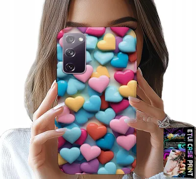 Zdjęcie produktu dla Etui Do Samsung Galaxy S20 Fe - Kolorowe Serca Możliwość Personalizacji