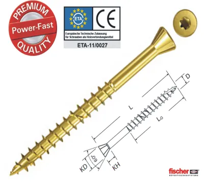 Zdjęcie produktu dla Fischer 660103 wkręt/śruba 45 mm 200 szt