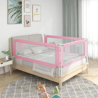 Produktbild von "2026 Promotion" Kleinkind-Bettschutzgitter - Baby-Bettschutzgitter - Rosa 120x25 cm Stoff - Schutzgitter-Zubehör CC8
