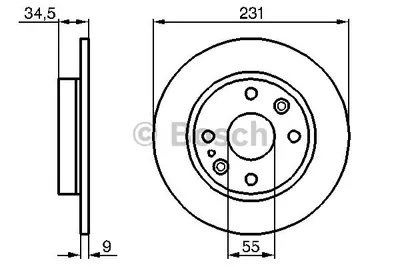 Produktbild von BOSCH Bremsscheiben (2 Stück)  0 986 478 242