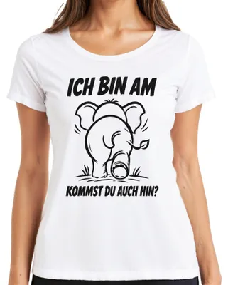 Obrázok produktu pre Čau, prídeš tiež? Dámske tričko s nápisom "Elefant", "Po Statement", "Sarkasmus", biela farba, veľkosť L