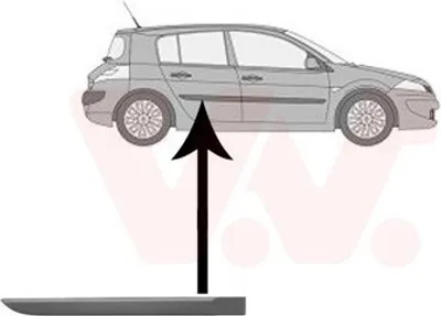 Produktbild von VAN WEZEL Zierleiste für die Tür Hinten Rechts Leiste für RENAULT MEGANE II Kombi (KM0/1) 4327426
