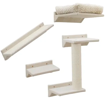 Produktbild von Kerbl Monte Prado, Katzenkratzbaum, Wand-montiert, Beige, Holz, Sisal, 6,9 kg