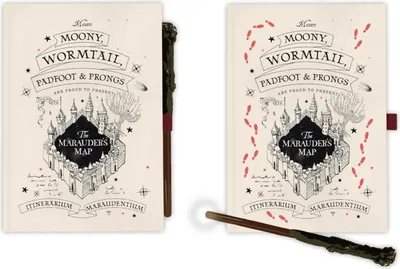 Zdjęcie produktu dla Erik - Notatnik A5 z motywem Harry Potter Marauders Map z piórem, premium jakości