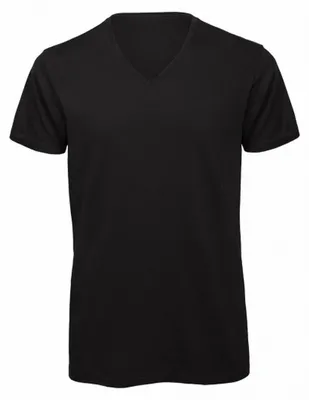Produktbild von B&C - "Inspire" T-Shirt V-Ausschnitt für Herren FK3095 (3XL) (Schwarz)