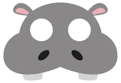 Produktbild von PartyPal Filzmaske Hippopotamus Tier für Geburtstage