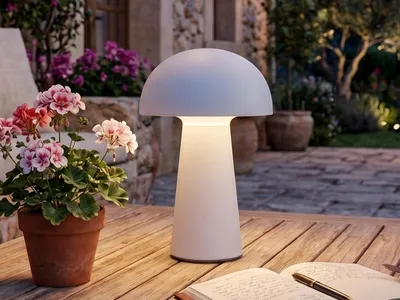 Produktbild von Reality Leuchten LED Akku-Tischleuchte Lennon weiß