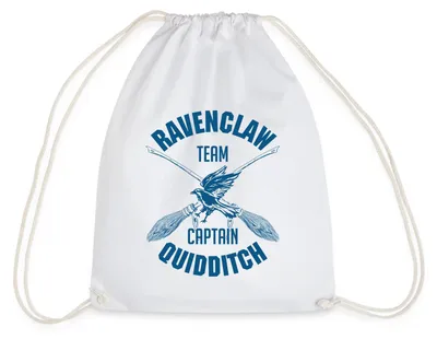 Produktbild von Spreadshirt Harry Potter Ravenclaw Team Captain Quidditch Turnbeutel, One size, Weiß