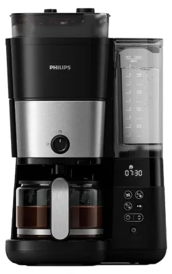 Image de Cafetière filtre Philips All-in-1 Brew HD7900/50 - avec broyeur, noire/argent
