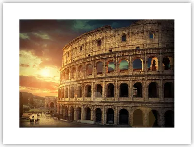 Produktbild von Poster - Poster ohne Rahmen - Coloseum Roma Architektur Italien - 40x30 cm - Wand Bild - Wanddeko - Wandbilder - Kunstposter - Wandposter - Bilder - Kunstdruck - Wandbild - P2XAA40x30-2966