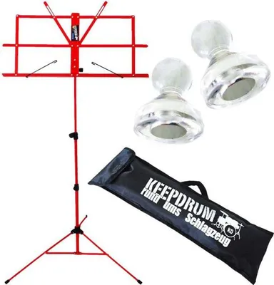 Produktbild von keepdrum MUS2RD Notenständer Rot mit 10 Magnete