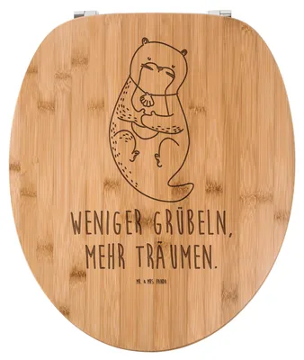 Produktbild von Mr. & Mrs. Panda Klodeckel Otter Muschel - Transparent - Geschenk, WC-Brille, Büro, Toilettendeckel, Seeotter, Optimistisch, Positiv, Klobrille, Motivation, WC Deckel
