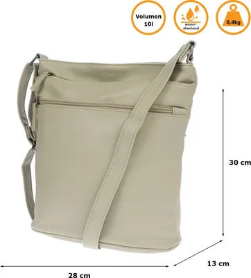 Produktbild von Damen Tasche Schultertasche Umhängetasche Crossover Bag Leder Optik Handtasche Hellolive