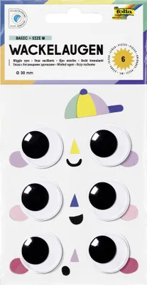 Image de folia Yeux vacillants BASIC taille M autocollants 6 pièces
