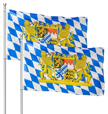 2 Bayern Flaggen 90x150 cm mit Messingösen für Oktoberfest