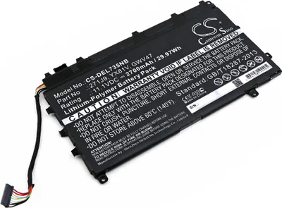 Zdjęcie produktu dla TECHTEK Bateria do notebooków kompatybilny z [Dell] Latitude 13 7000, Latitude 13 7000(CAL001LATI735013480), Latitude 13 7000(CAL002LATI735013480),