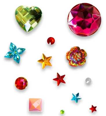 Produktbild von 1709 Glitzersteine Set Selbstklebend zum Aufkleben Strasssteine Mehrfarbig