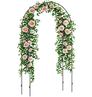 Produktbild von Gartenbogen, Rosenbogen, Rankbogen, Rosenspalier Metall,Gartentorbogen 1,40 x 0,40 x 2,40 m