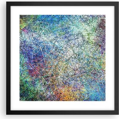 Produktbild von Gerahmtes Poster - Schwarzer Rahmen - Abstraktion modern - 40x40 cm - Wand Bild - Wanddeko - Wandbilder - Kunstposter - Wandposter - Bilderrahmen - Bilder - Kunstdruck - Wandbild - P2BAC40x40-3668