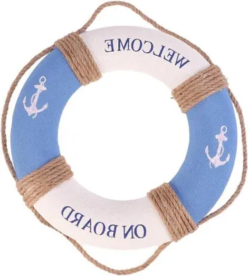 Immagine prodotto di Salvagente decorativo in schiuma da 30 cm, stile mediterraneo
