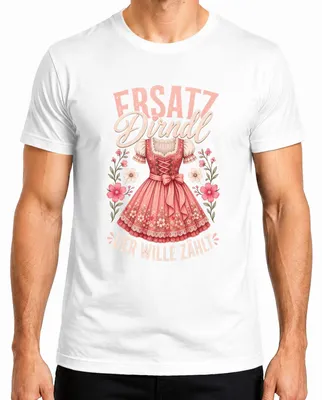 Productafbeelding van Alternatief Dirndl, Het is de intentie die telt, , traditioneel kledingstuk, leren broek, heren T-shirt, wit, maat L