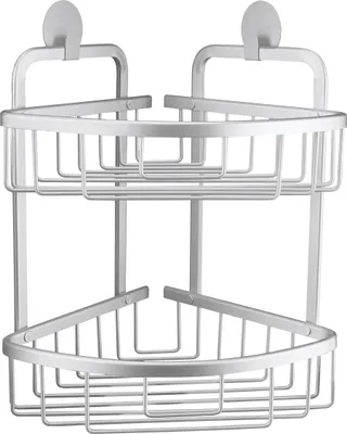 Produktbild von Kleine Wolke Doppelter Duschkorb Rocco Dreieckig Aluminium