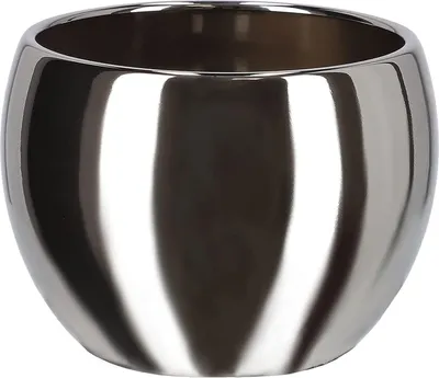 Produktbild von KOTARBAU® Keramik-Blumentopf Übertopf ⌀ 10 cm für Blumen Pflanzen Silber
