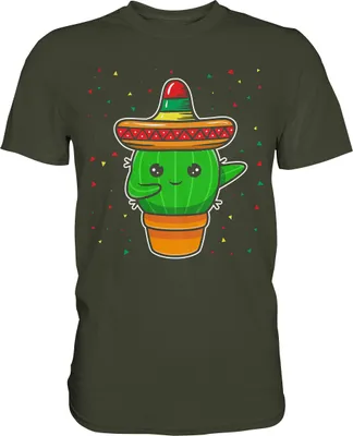 Produktbild von Party Mexiko Kaktus T-Shirt – Urban Khaki / S
