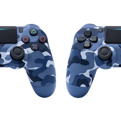 Produktbild von Controller für PS4 PC Ersatz Wireless Controller Camouflage Blau