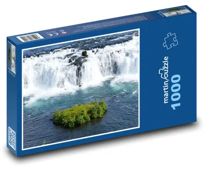 Zdjęcie produktu dla Puzzle 1000 Islandia - wodospad, krajobraz - martinpuzzle