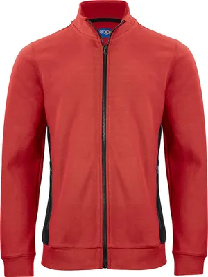 Produktbild von Sweatshirt Modell 2129 mit durchgehendem Reißverschluss, Reißverschlusstaschen und fluoreszierenden Kontrasten für erhöhte Sichtbarkeit, 320 g/m²