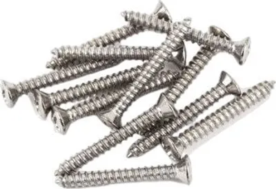Produktbild von Fender Bass/Telecaster Bridge/Strap Button Mounting Screws Phillips-Head Feder / Schrauben