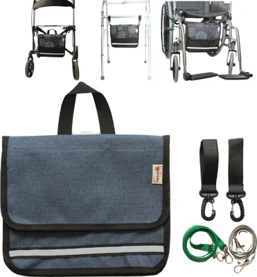 Produktbild von SENIORI multifunktionale Tasche für Rollstühle UNTER DEM SITZ Rollstuhltasche 5U - Blau