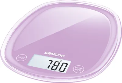 Produktbild von SENCOR SKS 35VT Kuchyňská váha, váživost do 5 kg, funkce postupného dovažování, velký LCD displej s podsvícením, fialová