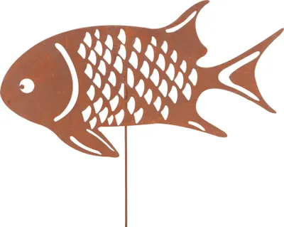 Produktbild von UNUS Gartenstecker Fisch 75cm breit Rostoptik Roststecker Gartendekoration