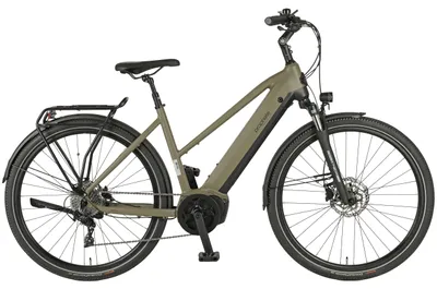 Zdjęcie produktu dla PROPHETE ENTDECKER 4.0 Damski rower trekkingowy z napędem elektrycznym 28" | Silnik środkowy AEG 36 V 70 Nm, akumulator 540 Wh, 10-biegowa przerzutka Microshift, hydrauliczne hamulce tarczowe