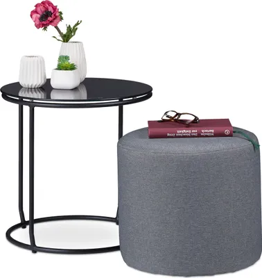 Immagine prodotto di tavolino relaxdays con sgabello integrato