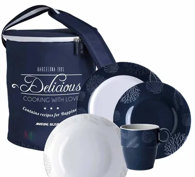 Image de Set de vaisselle Living, 16 pièces, sac de transport