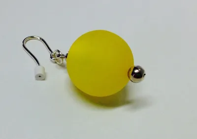Produktbild von gelbe Acrylperle als Hänger gefertigt in 925/-