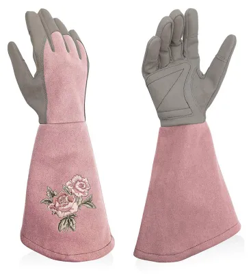 Produktbild von Stichfeste Gartenhandschuhe Damen, 1 Paar, Mit Unterarmschutz, Schnittfest, Für Rosenpflege Und Sträucherbeschneidung