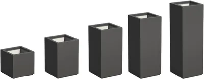 Produktbild von Adezz Pflanzgefäß Carrez mit Boden Fiberglas Pflanzkübel Blumenkübel schwarz